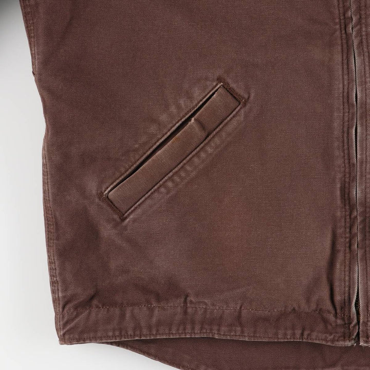Carhartt Active Jacket, Padded Duck Full-Zip Hoodie, Men's Size Medium cotton brown type Vintage Second Hand