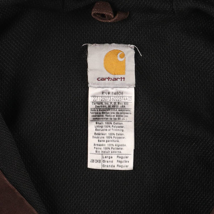 00'S Carhartt Active Jacket Duck Full Zip Parka Men's L size cotton brown type Vintage Second Hand