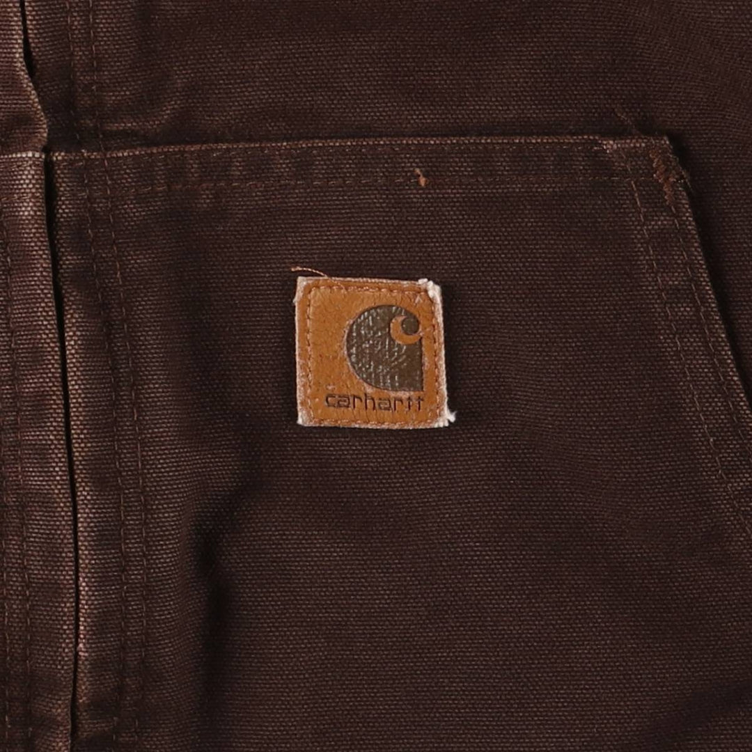 00'S Carhartt Active Jacket Duck Full Zip Parka Men's L size cotton brown type Vintage Second Hand