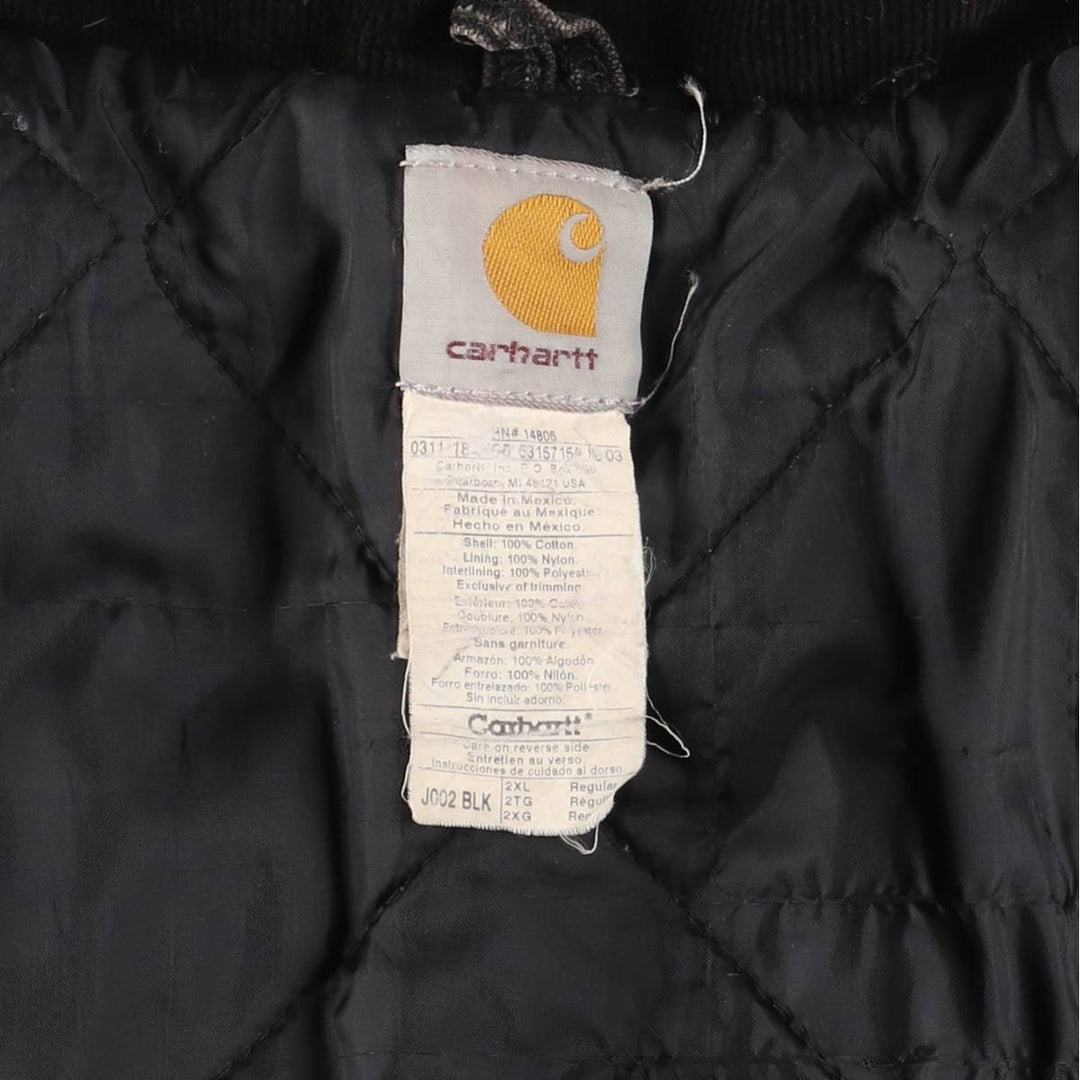 Carhartt Traditional Jacket, Padded Duck Work Jacket, Men's XXL cotton black type Vintage Second Hand
