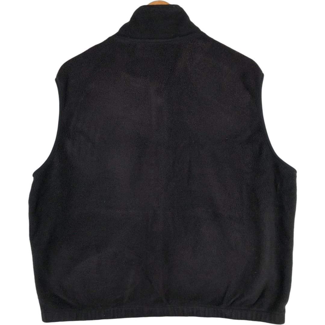 2000'S Eddie Bauer fleece vest, men's size L polyester black type Vintage Second Hand