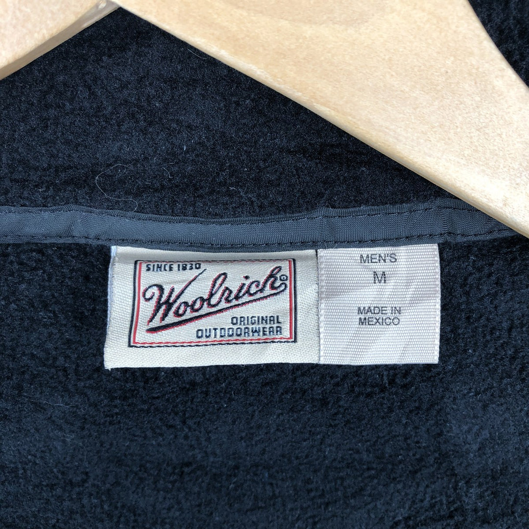 90'S Woolrich fleece vest, size M, equivalent to men's size M polyester black type Vintage Second Hand