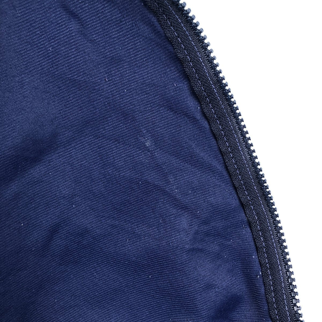 2000'S Eddie Bauer fleece vest, men's size M polyester Navy blue Vintage Second Hand