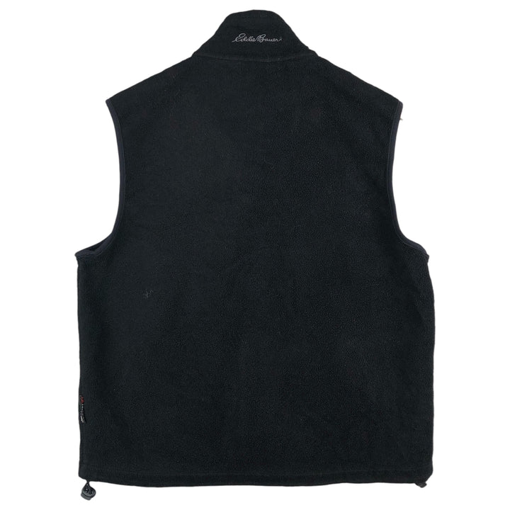 2000'S Eddie Bauer fleece vest, men's size M polyester black type Vintage Second Hand
