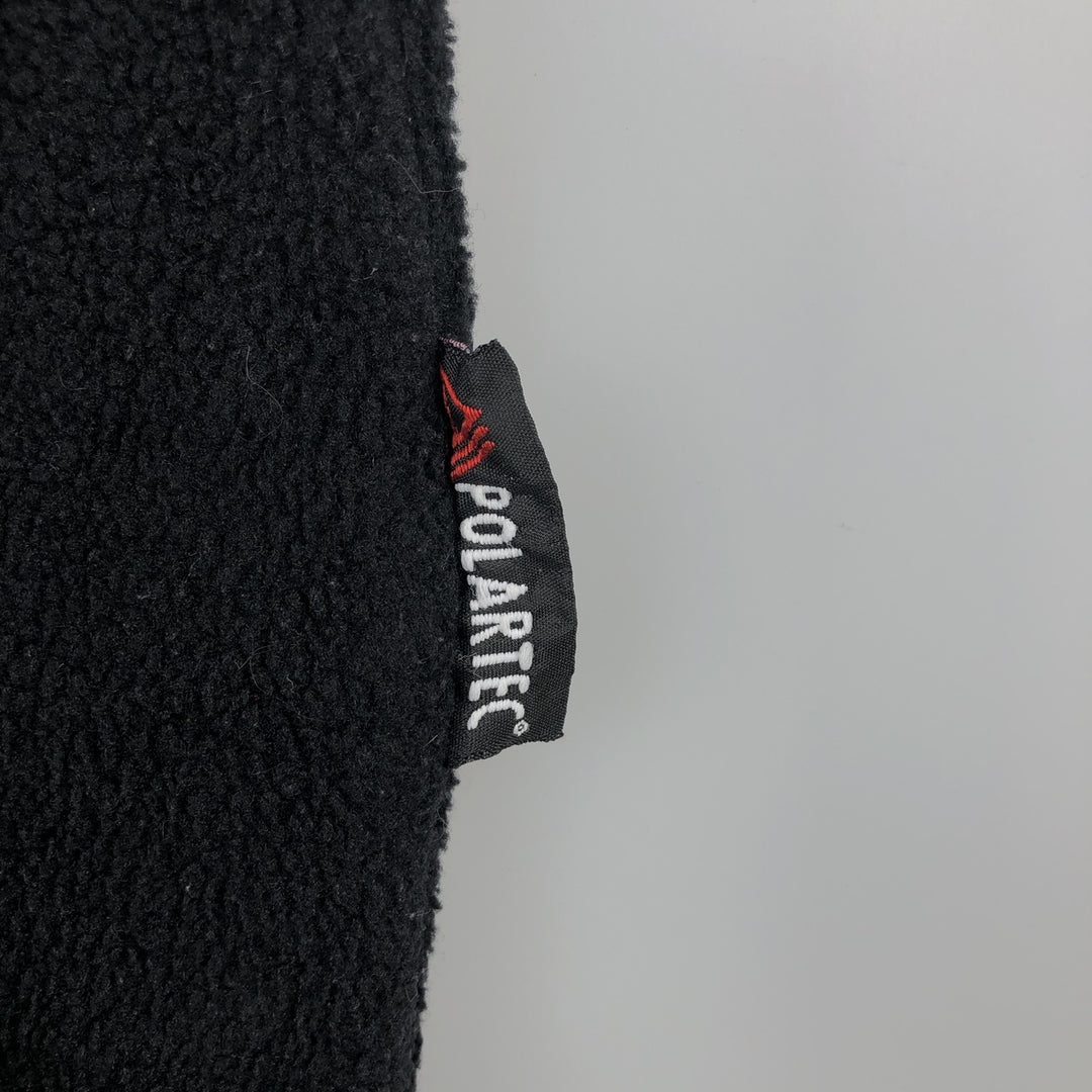 2000'S Eddie Bauer fleece vest, men's size M polyester black type Vintage Second Hand