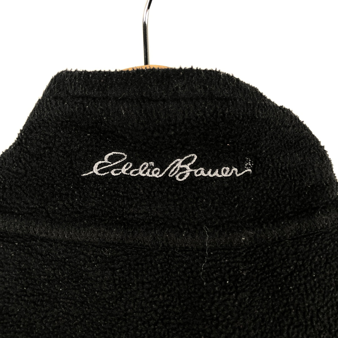 2000'S Eddie Bauer fleece vest, men's size M polyester black type Vintage Second Hand