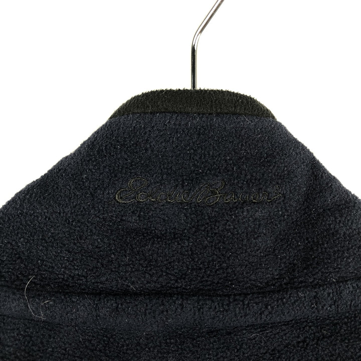 2000'S Eddie Bauer fleece vest, made in the USA, men's size XXL polyester navy blue type Vintage Second Hand