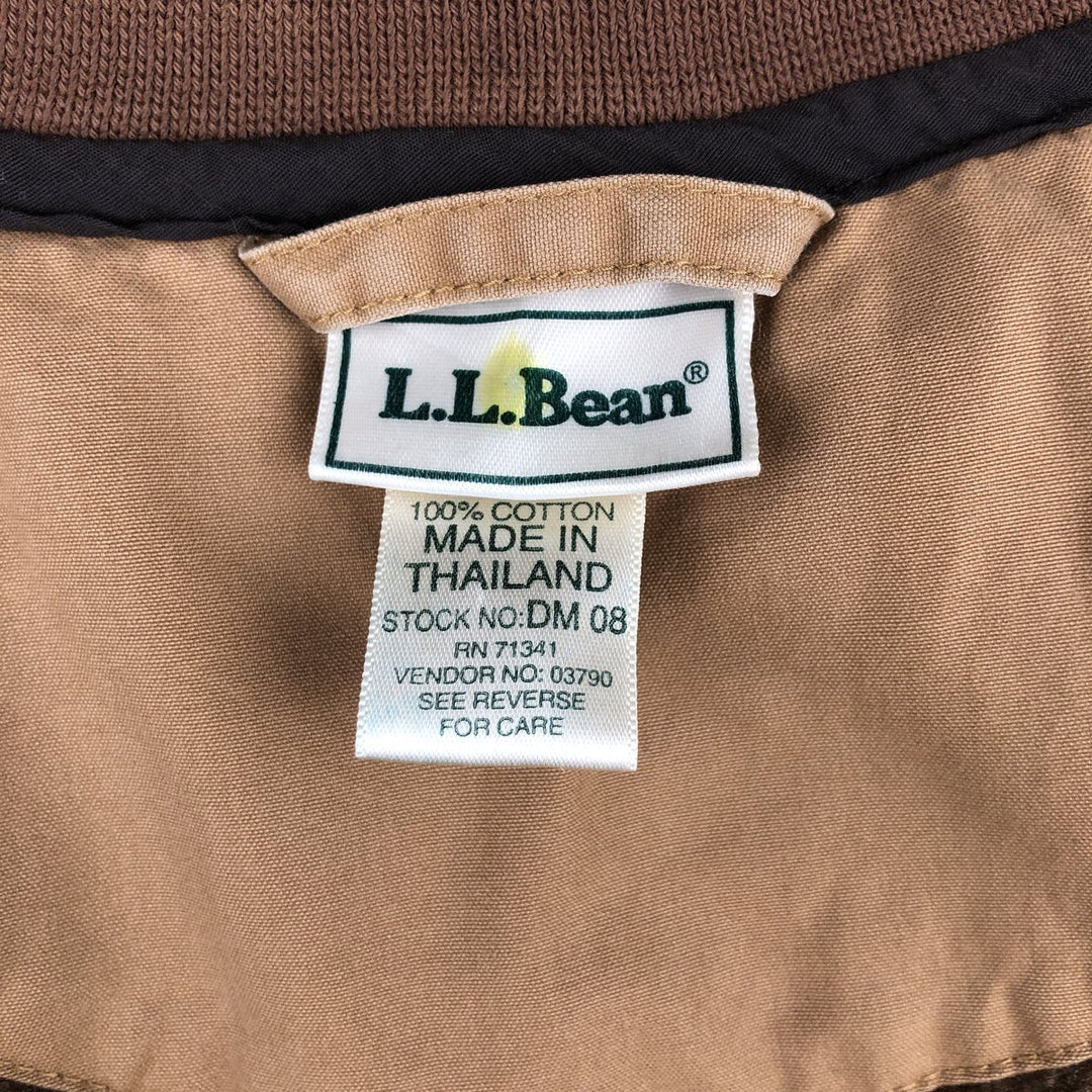 LLBean fleece vest, men's size S polyester brown type Vintage Second Hand