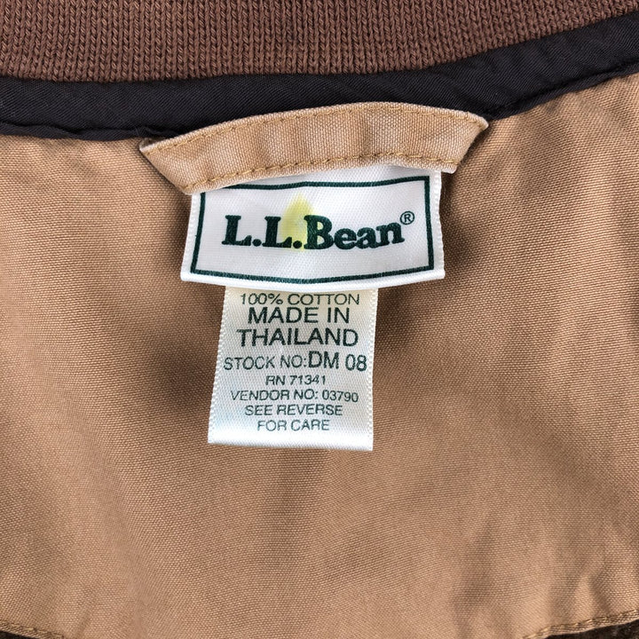 LLBean fleece vest, men's size S polyester brown type Vintage Second Hand
