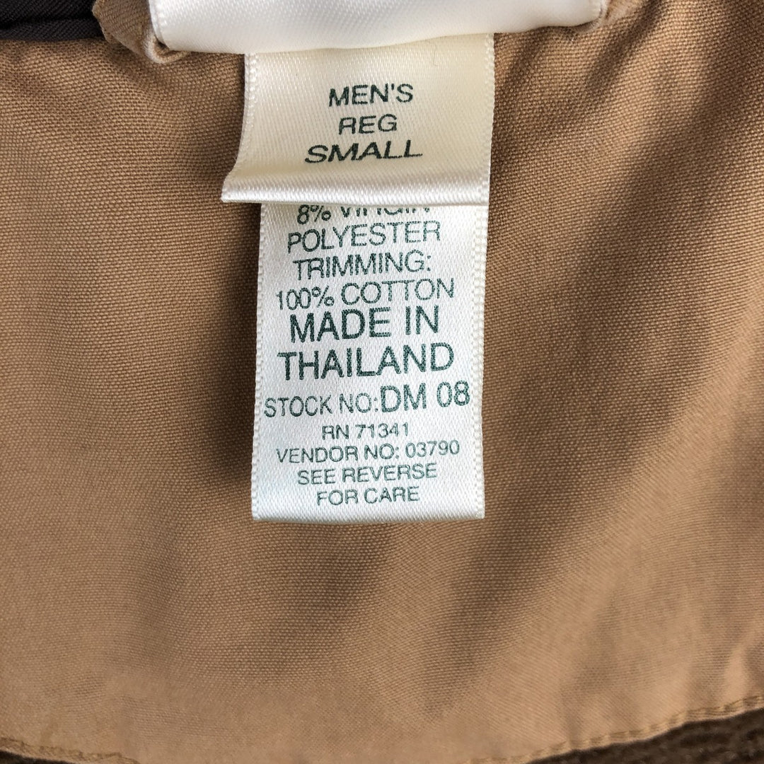 LLBean fleece vest, men's size S polyester brown type Vintage Second Hand