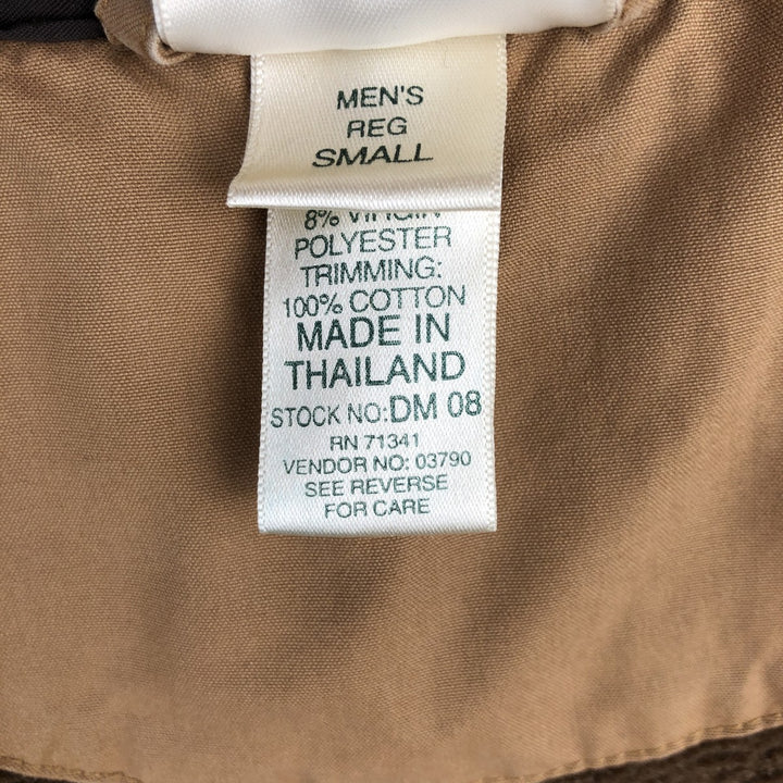 LLBean fleece vest, men's size S polyester brown type Vintage Second Hand