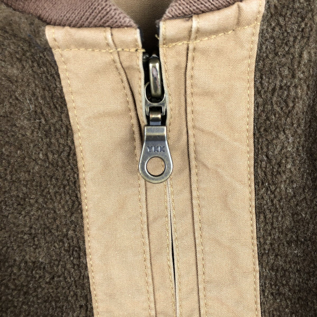 LLBean fleece vest, men's size S polyester brown type Vintage Second Hand