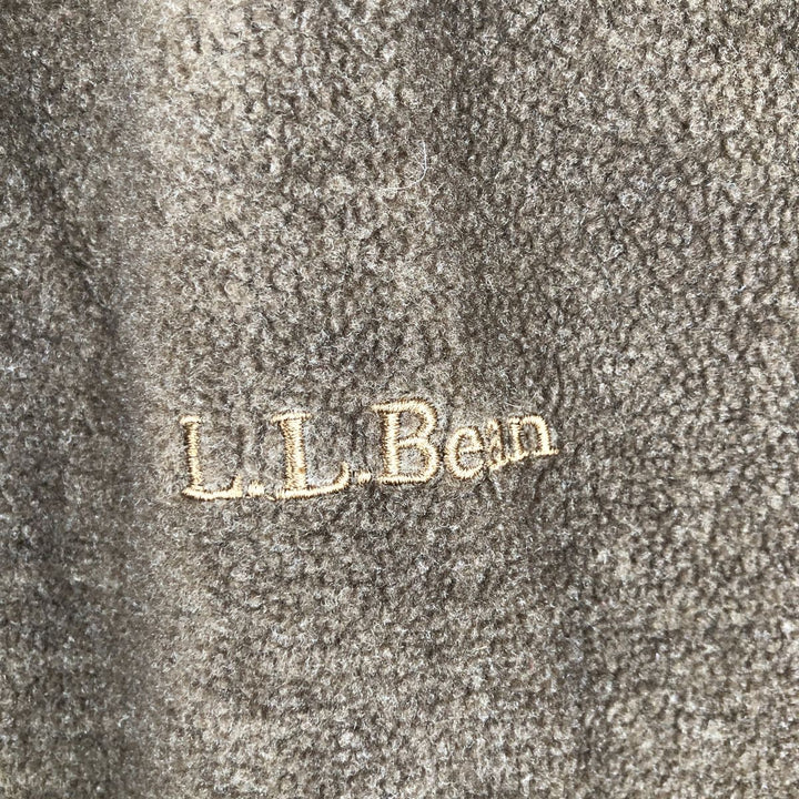 LLBean fleece vest, men's size S polyester brown type Vintage Second Hand