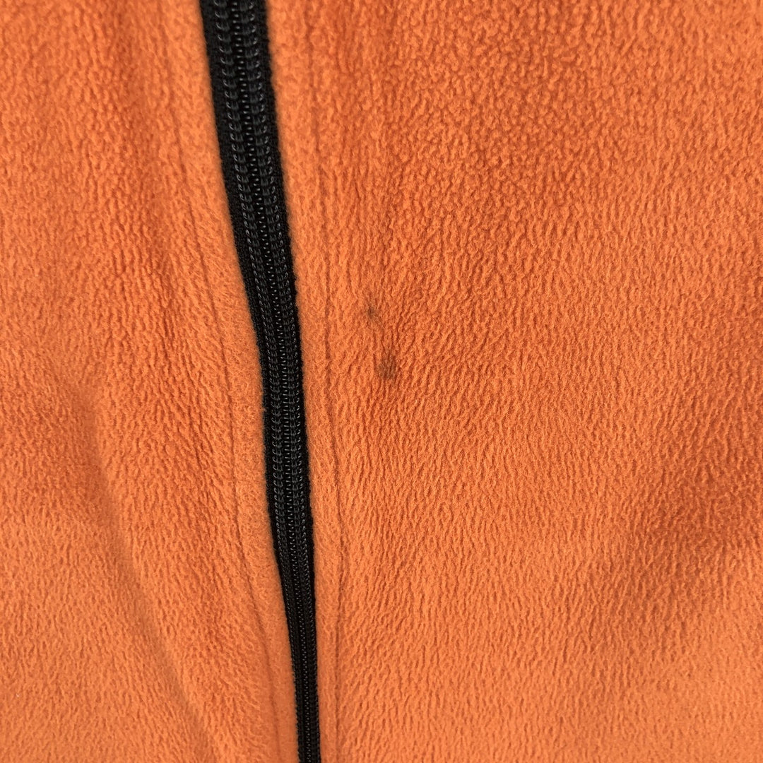 LLBean Fleece Vest, Made in USA, Men's XL polyester orange type Vintage Second Hand