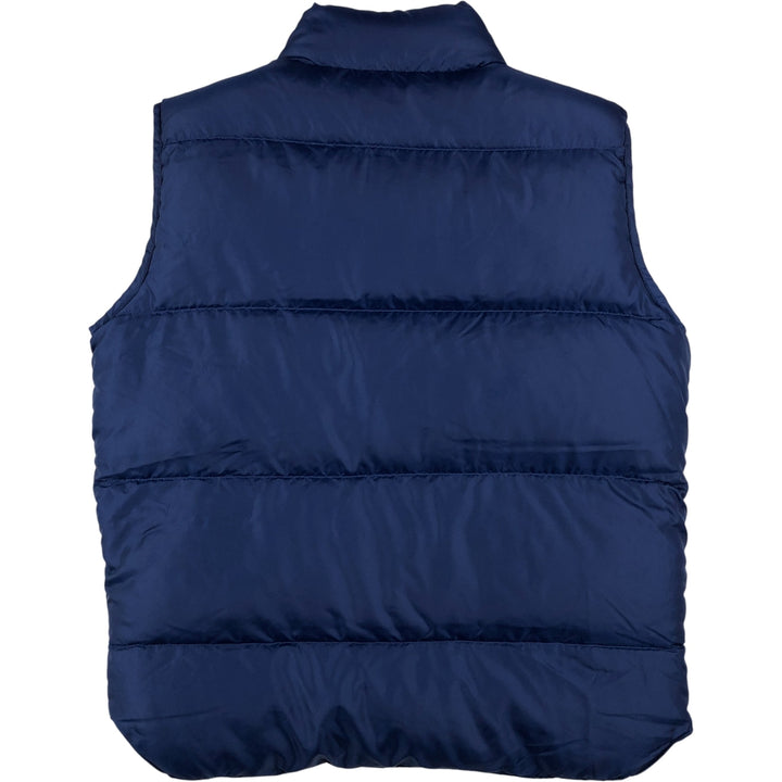LLBean Reversible Goose Down Vest, Women's, Size Small polyester navy blue type Vintage Second Hand