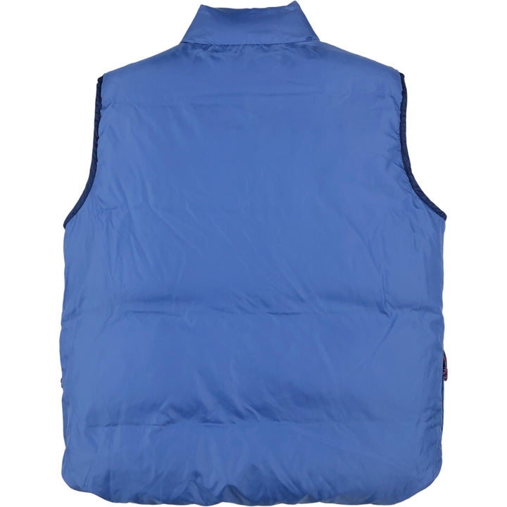 LLBean Reversible Goose Down Vest, Women's, Size Small polyester navy blue type Vintage Second Hand