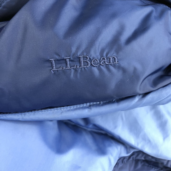 LLBean Reversible Goose Down Vest, Women's, Size Small polyester navy blue type Vintage Second Hand