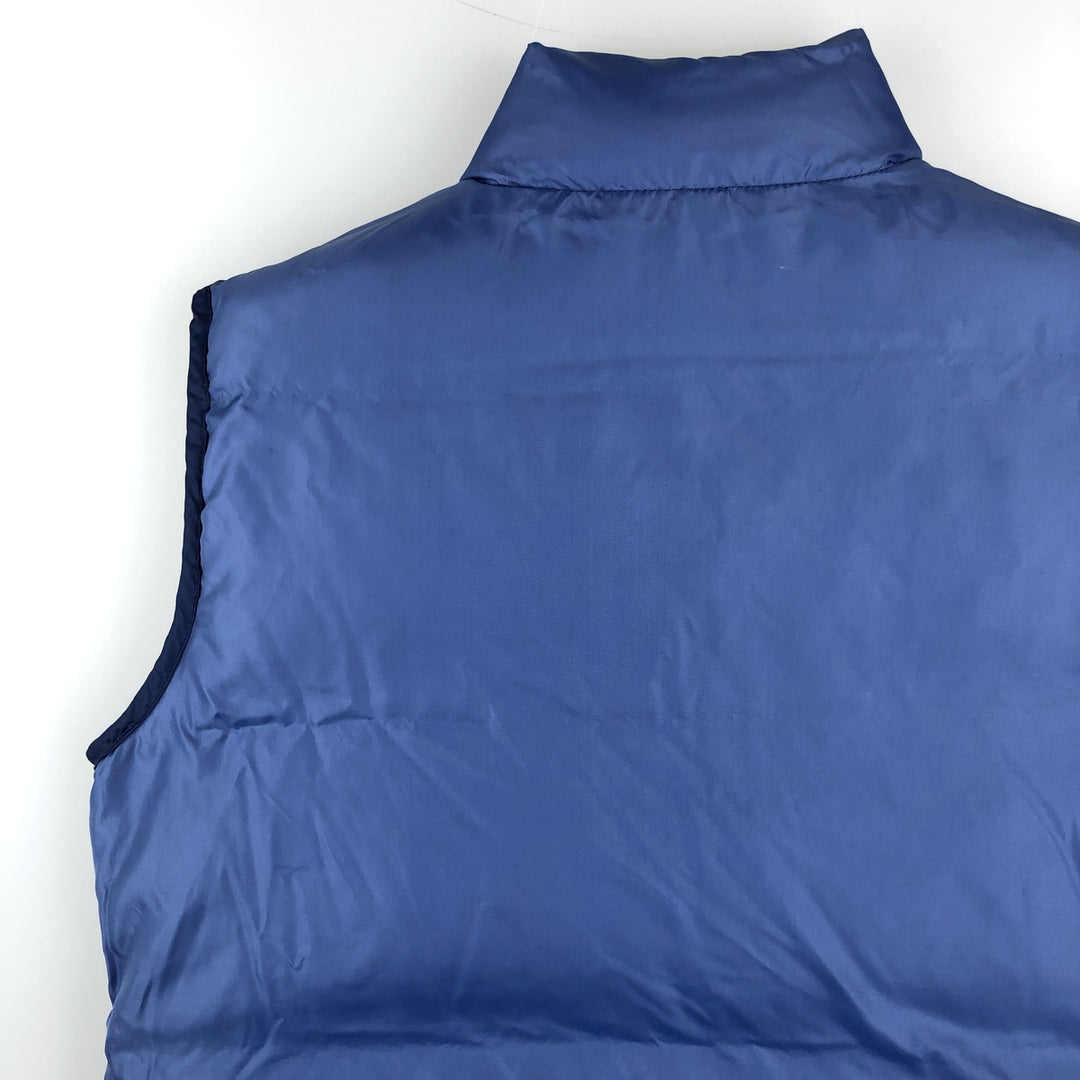 LLBean Reversible Goose Down Vest, Women's, Size Small polyester navy blue type Vintage Second Hand