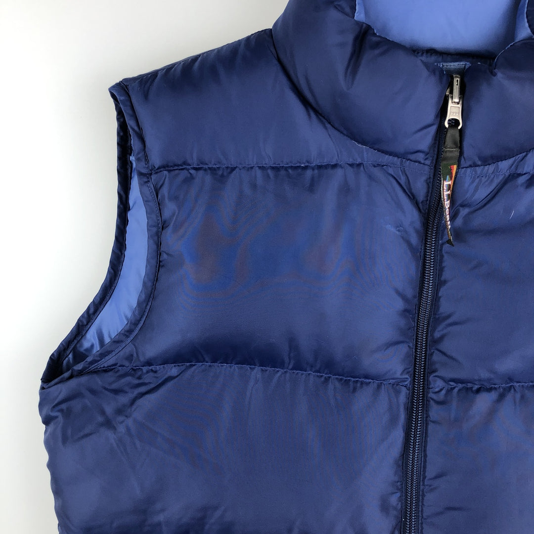 LLBean Reversible Goose Down Vest, Women's, Size Small polyester navy blue type Vintage Second Hand