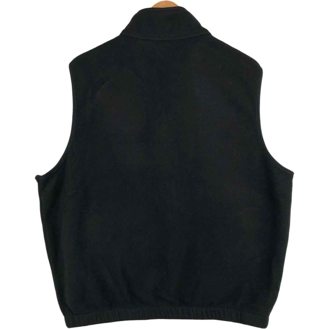 Eddie Bauer EBTEK Fleece Vest, Men's Size L polyester black type Vintage Second Hand