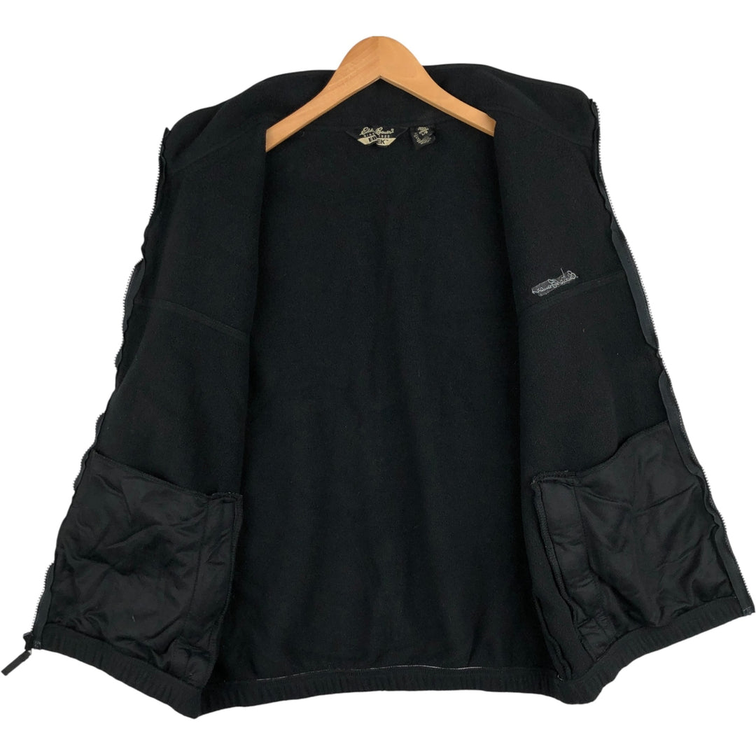 Eddie Bauer EBTEK Fleece Vest, Men's Size L polyester black type Vintage Second Hand