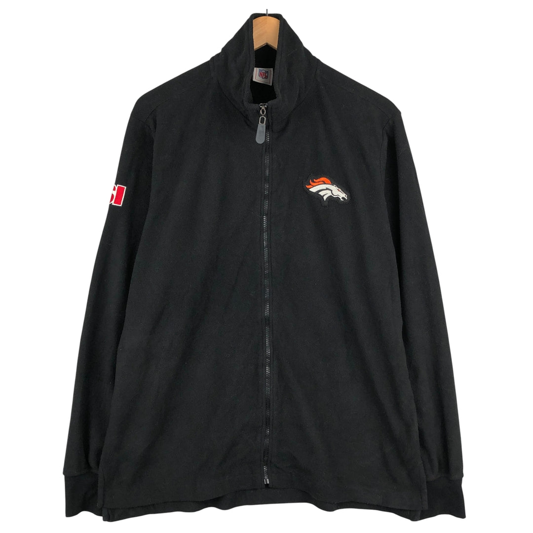 NFL DENVER BRONCOS Denver Broncos Fleece Jacket, Men's XL polyester black type Vintage Second Hand