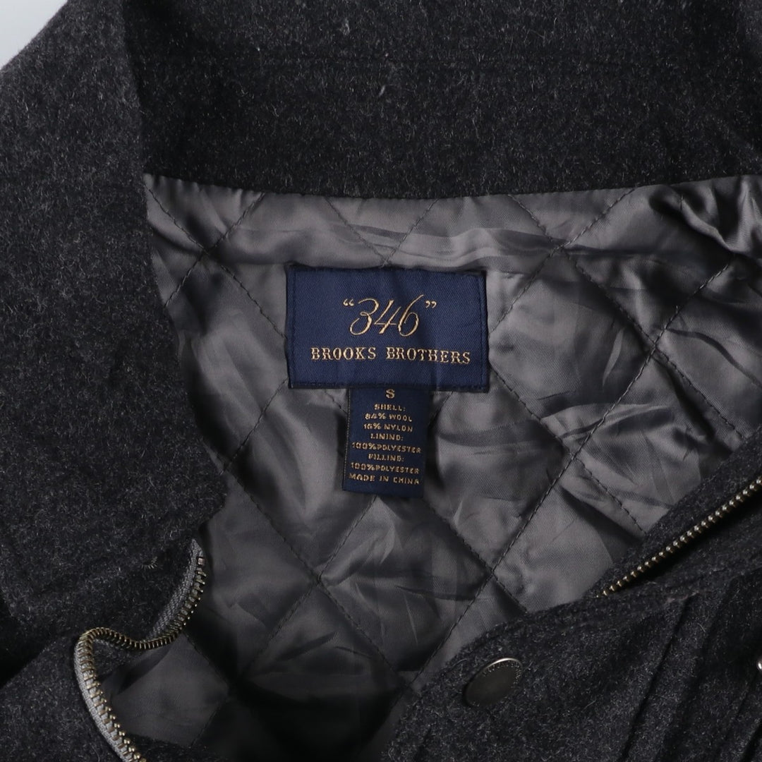 Brooks Brothers 346 Padded Wool Jacket, Men's Size Small wool black type Vintage Second Hand