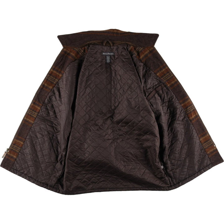 Banana Republic Border Pattern Padded Wool Jacket, Men's Size L wool brown type Vintage Second Hand