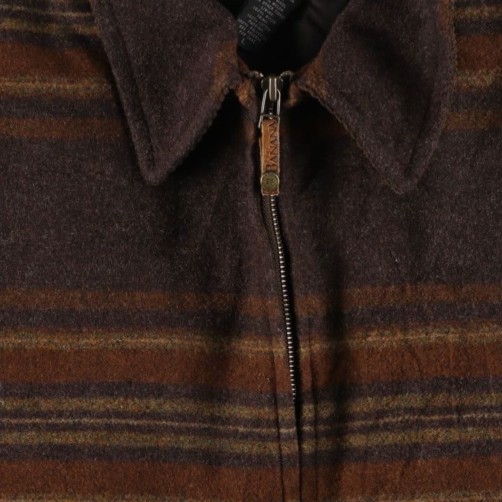 Banana Republic Border Pattern Padded Wool Jacket, Men's Size L wool brown type Vintage Second Hand
