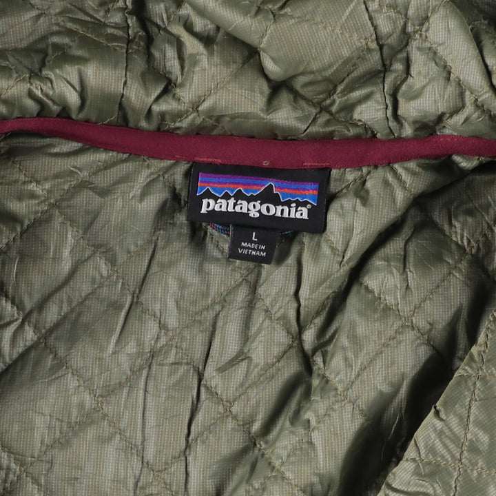 Patagonia 50385FA15 Padded Half-Snap Pullover Wool Parka, Men's Size L wool Khaki type Vintage Second Hand