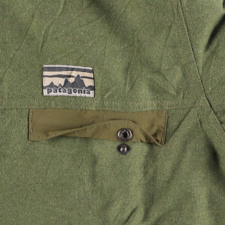 Patagonia 50385FA15 Padded Half-Snap Pullover Wool Parka, Men's Size L wool Khaki type Vintage Second Hand