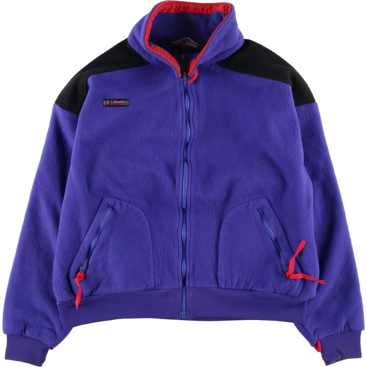 90'S Columbia White Tag Fleece Jacket, Made in USA, Men's XL, Vintage unclear purple type Vintage Second Hand