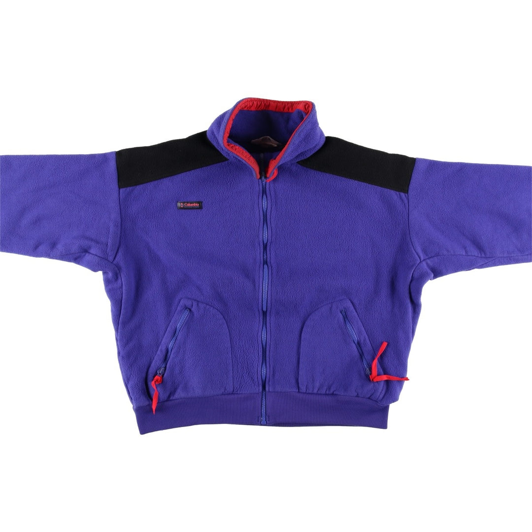 90'S Columbia White Tag Fleece Jacket, Made in USA, Men's XL, Vintage unclear purple type Vintage Second Hand
