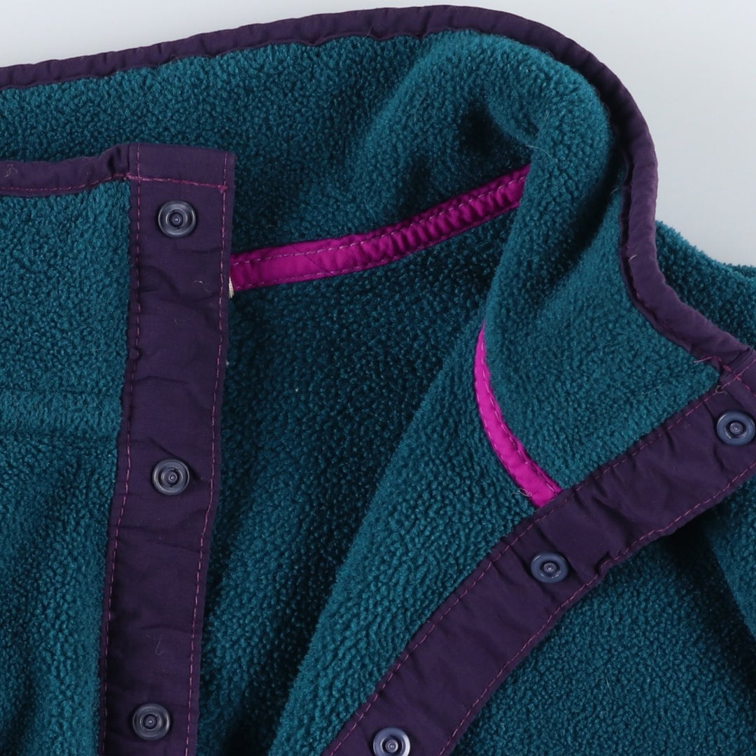 Vintage 70s-80'S LLBean Half-Snap Fleece Pullover, Men's Medium unclear green type Vintage Second Hand