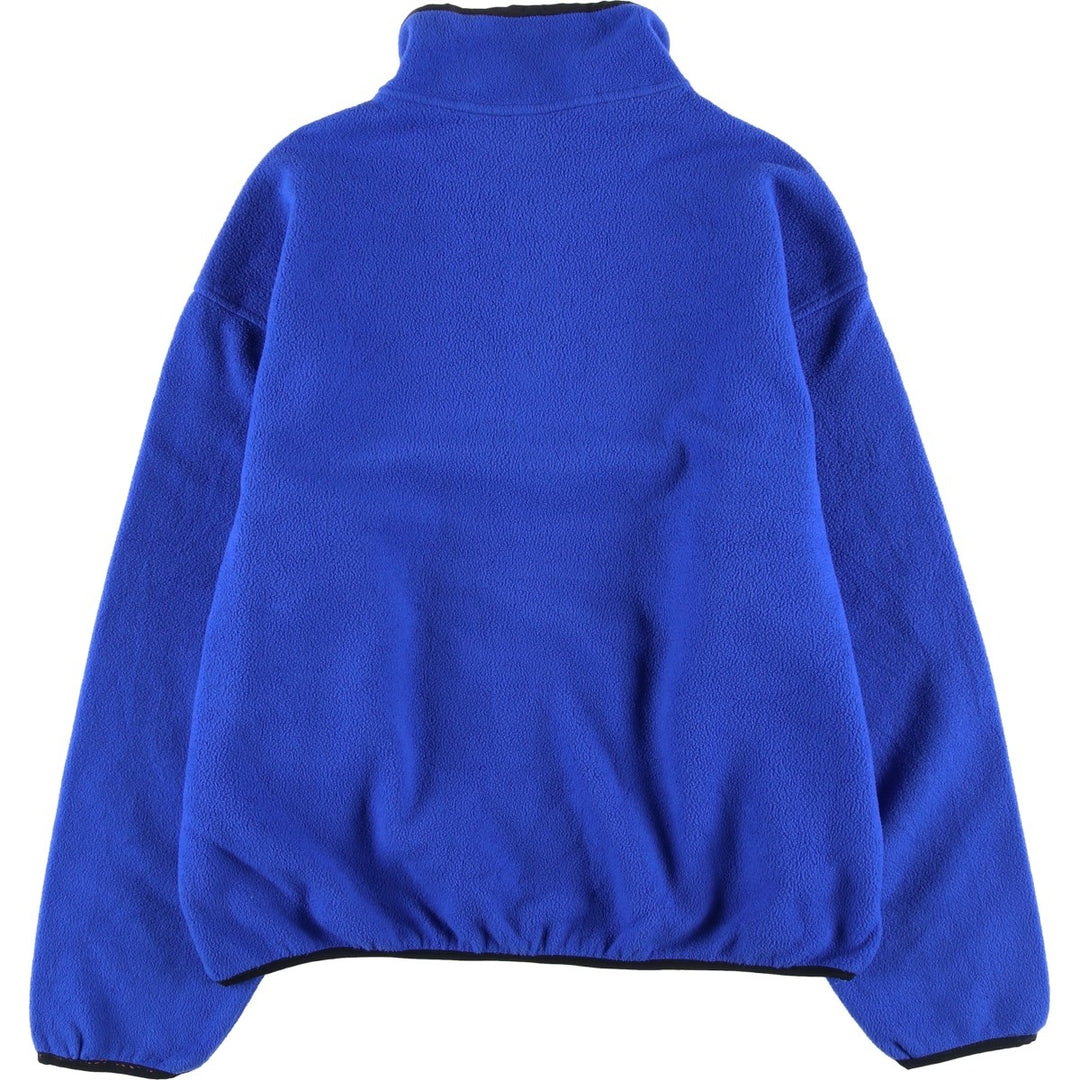 90s-00'S WOOLRICH fleece pullover, men's size L polyester blue type Vintage Second Hand