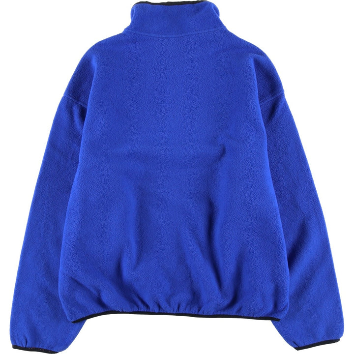 90s-00'S WOOLRICH fleece pullover, men's size L polyester blue type Vintage Second Hand