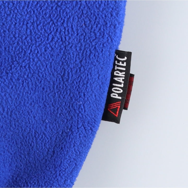 90s-00'S WOOLRICH fleece pullover, men's size L polyester blue type Vintage Second Hand