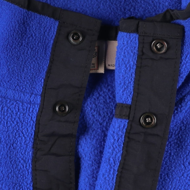 90s-00'S WOOLRICH fleece pullover, men's size L polyester blue type Vintage Second Hand