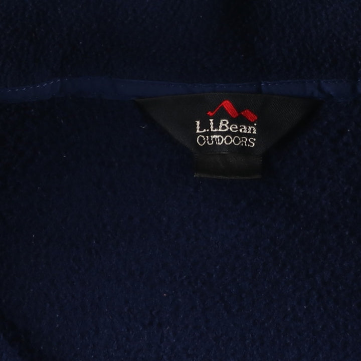 90s-00'S LLBean OUTDOORS Fleece Pullover, Men's Size L polyester navy blue type Vintage Second Hand