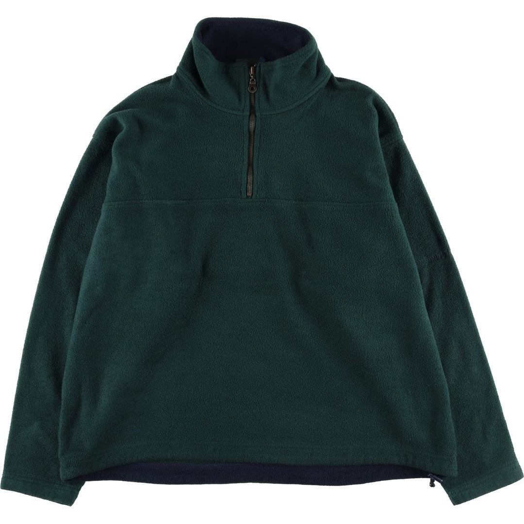 Vintage 90'S Timberland WEATHERGEAR half-zip fleece pullover, made in the USA, men's size XL polyester Green type dark green Vintage Second Hand
