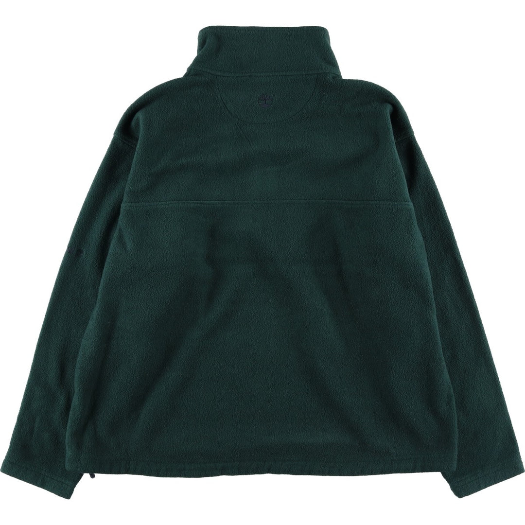 Vintage 90'S Timberland WEATHERGEAR half-zip fleece pullover, made in the USA, men's size XL polyester Green type dark green Vintage Second Hand