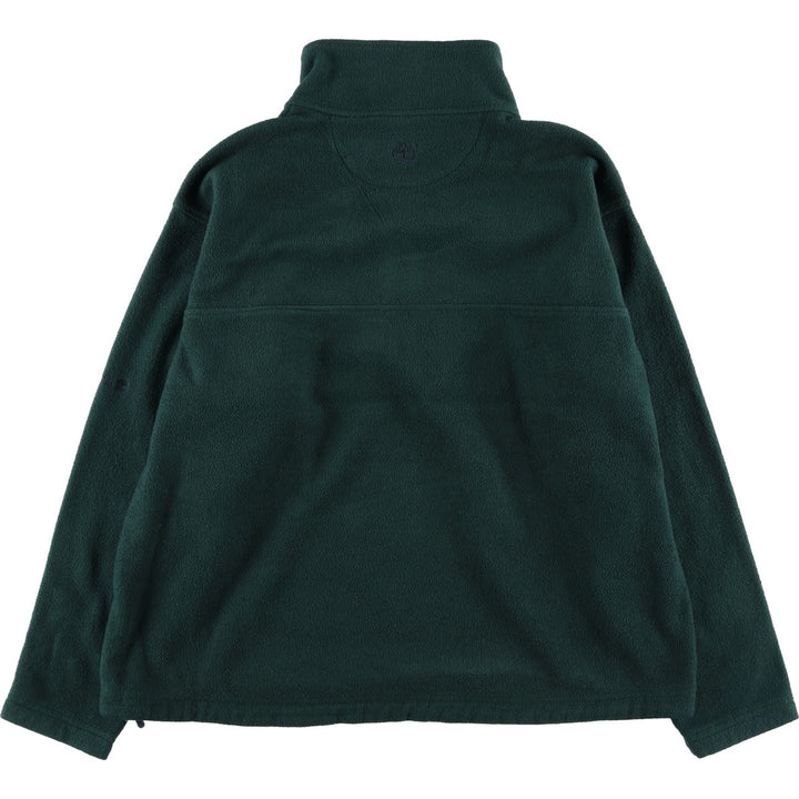 Vintage 90'S Timberland WEATHERGEAR half-zip fleece pullover, made in the USA, men's size XL polyester Green type dark green Vintage Second Hand
