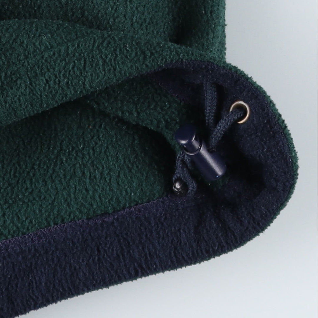 Vintage 90'S Timberland WEATHERGEAR half-zip fleece pullover, made in the USA, men's size XL polyester Green type dark green Vintage Second Hand