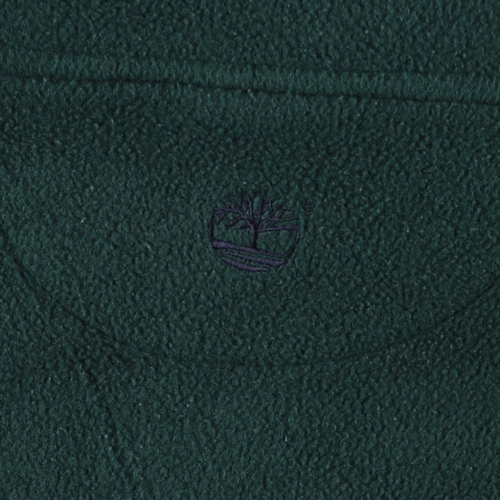 Vintage 90'S Timberland WEATHERGEAR half-zip fleece pullover, made in the USA, men's size XL polyester Green type dark green Vintage Second Hand