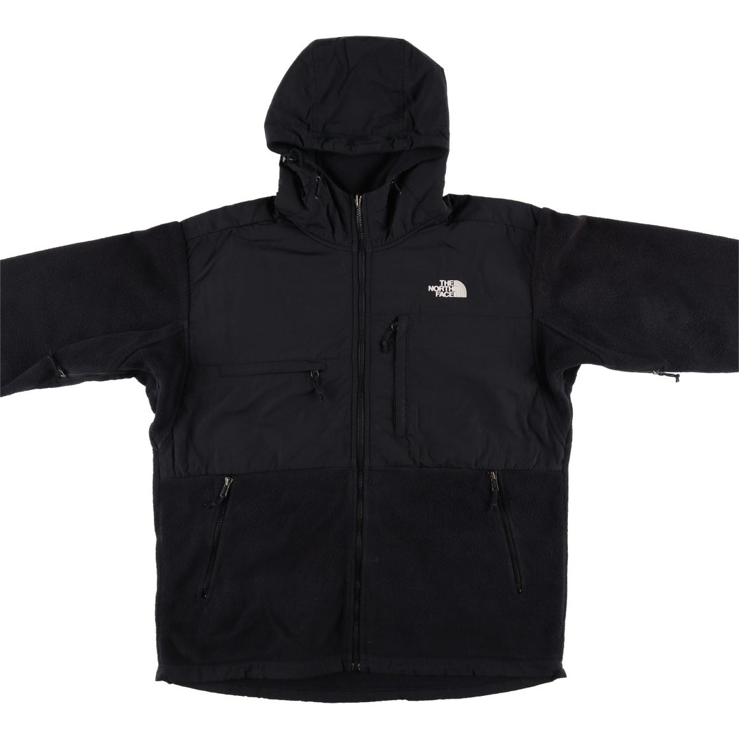 The North Face Denali Hoodie, Nylon and Fleece Parka, Men's Size L recycled polyester black type Vintage Second Hand
