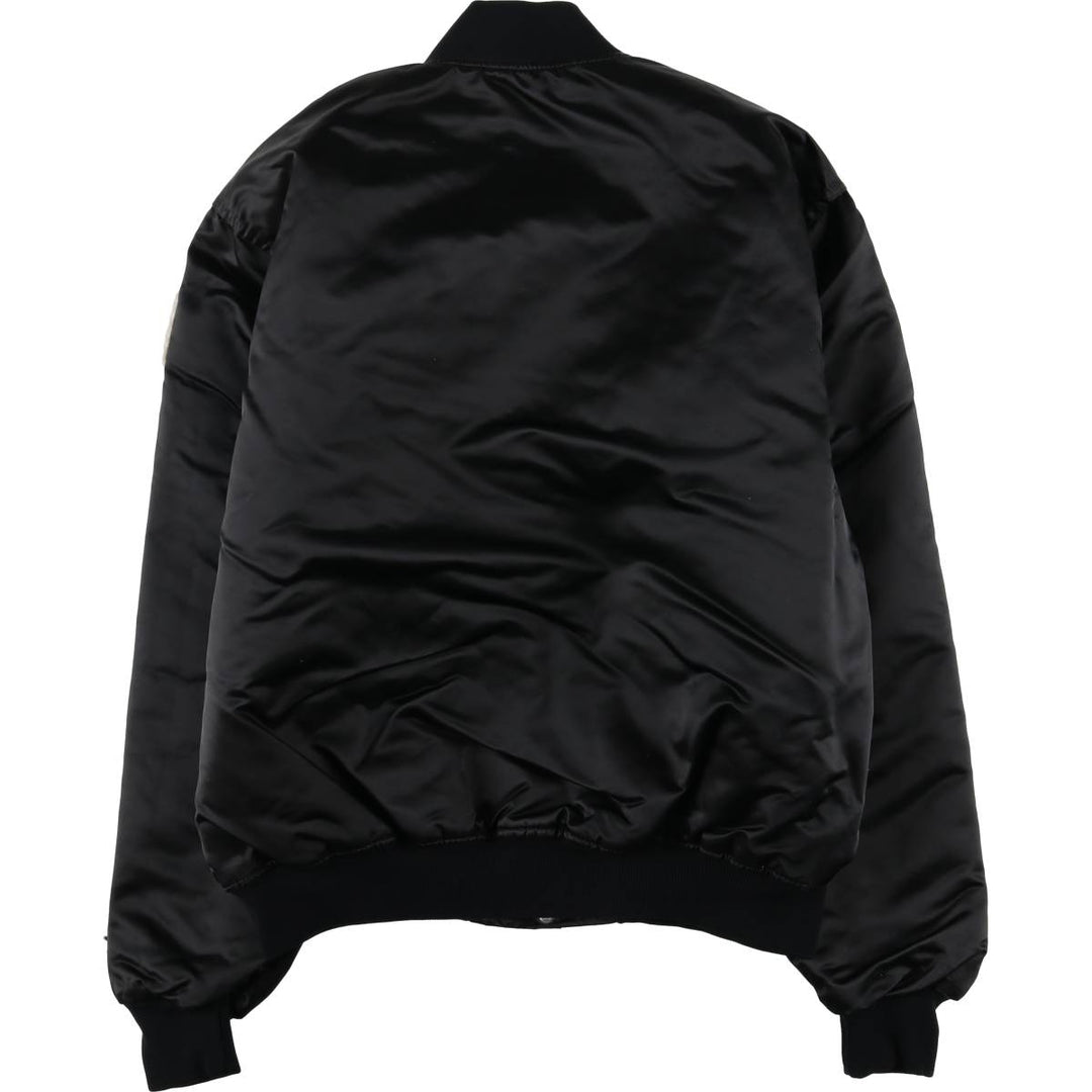 90'S Starter NFL Minnesota Vikings Nylon Stadium Jacket, Vintage Award Winning Jacket, Made in USA, Men's Size XL Nylon black type Vintage Second Hand