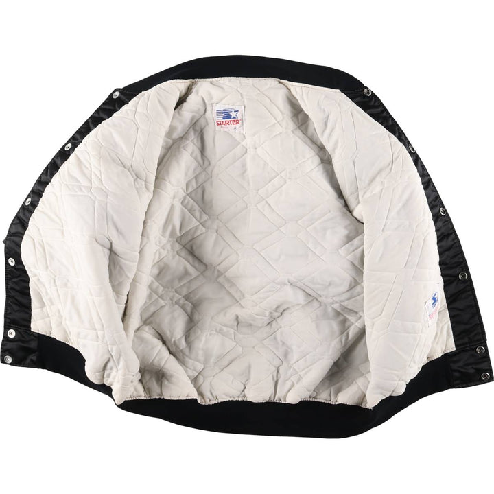 90'S Starter NFL Minnesota Vikings Nylon Stadium Jacket, Vintage Award Winning Jacket, Made in USA, Men's Size XL Nylon black type Vintage Second Hand