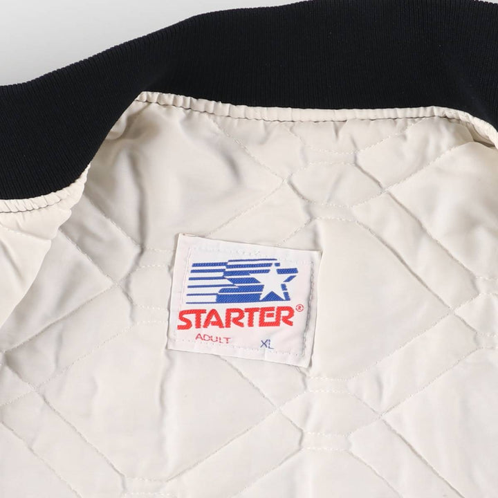 90'S Starter NFL Minnesota Vikings Nylon Stadium Jacket, Vintage Award Winning Jacket, Made in USA, Men's Size XL Nylon black type Vintage Second Hand