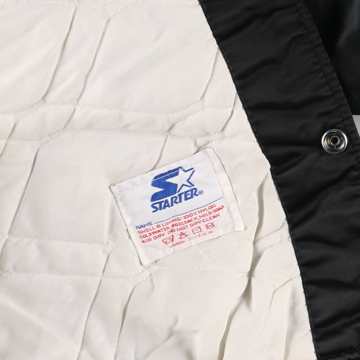 90'S Starter NFL Minnesota Vikings Nylon Stadium Jacket, Vintage Award Winning Jacket, Made in USA, Men's Size XL Nylon black type Vintage Second Hand