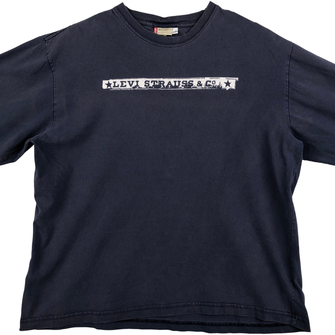 Levi's RED TAB Long Sleeve T-Shirt, Men's Size L cotton navy blue type Vintage Second Hand